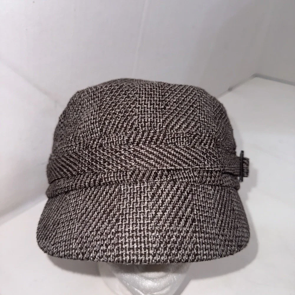 Vintage Y2K Old County Road Plaid Rhinestone Buckle Newsboy Cap Cottagecore Hat